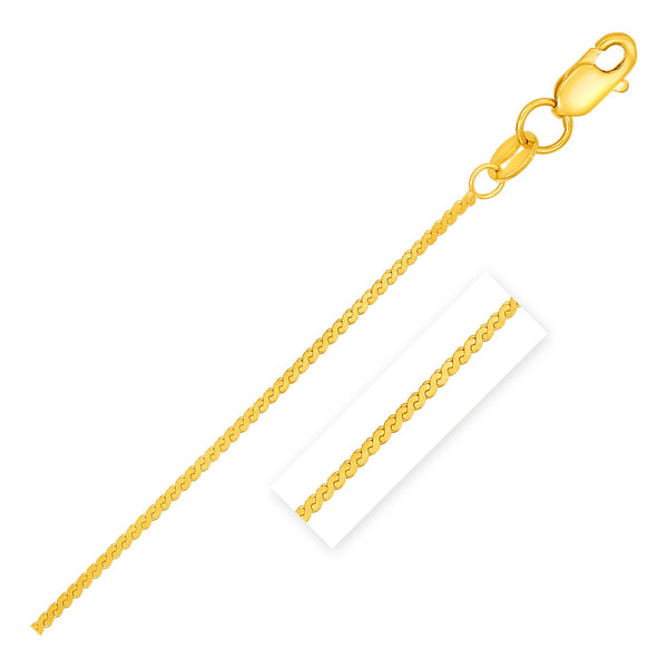 Serpentina Chain in 14k Yellow Gold (1.0 mm)